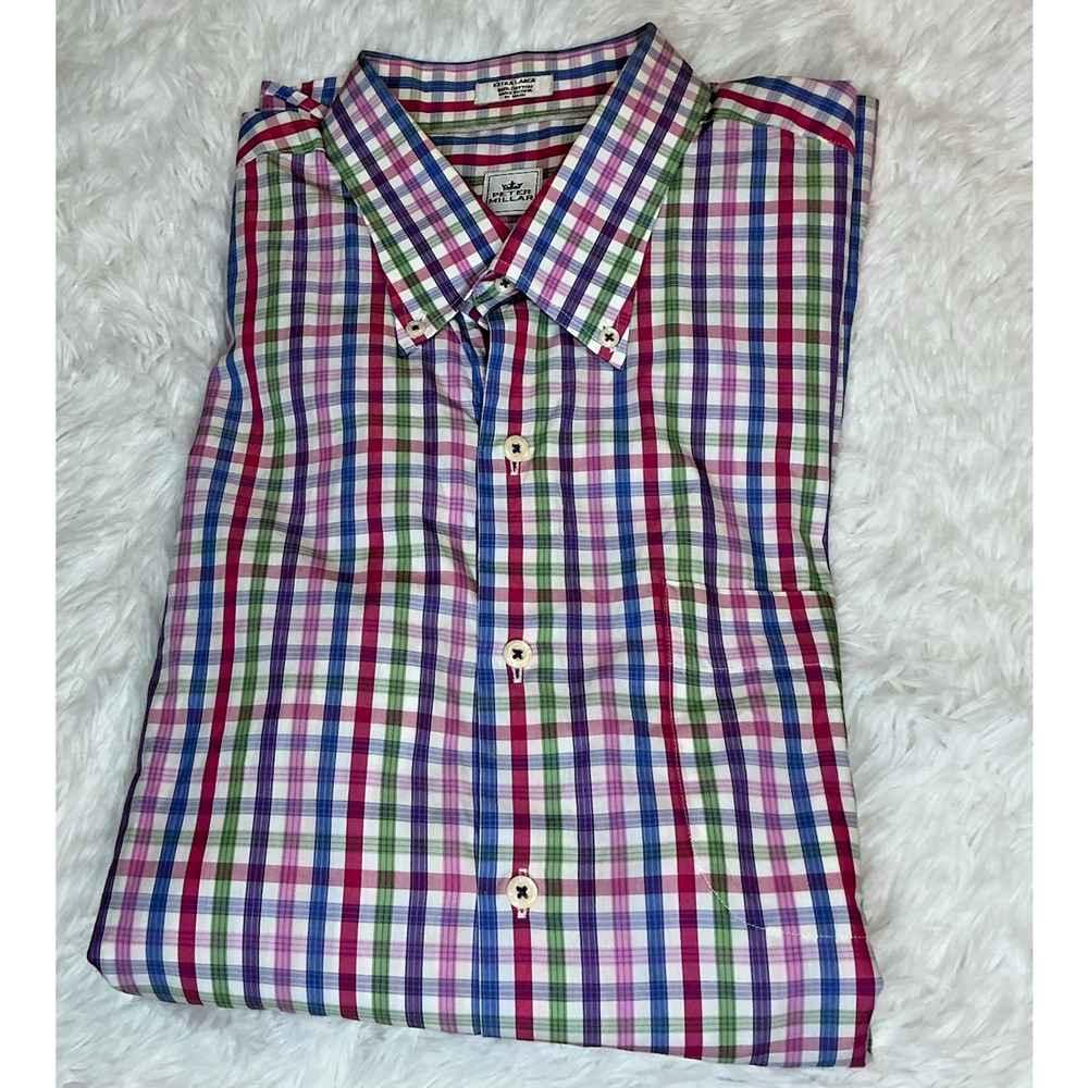 Peter Millar Xl 100% Cotton Men’s Long Sleeve Button Down Shirt